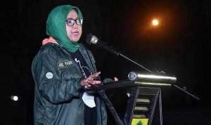 Bupati Bogor Ade Yasin saat acara peresmian Tugu Pancakarsa yang berlokasi di gerbang masuk Sirkuit Sentul, Bogor, Senin, 27 Desember 2021. (Foto: BeritaSatu/Vento Saudale)